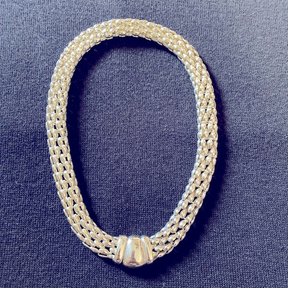 Stunning Silver Link Rope Look Choker - Picture 1 of 3